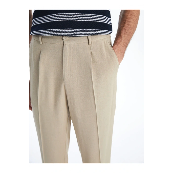 LCWAIKIKI Classic Standart Kalıp Keten Karışımlı Erkek Chino Pantolon