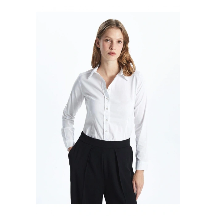 LCWAIKIKI Classic Uzun Kollu Poplin Kadın Gömlek