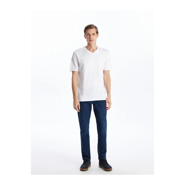 Lcwaıkıkı Classic V Yaka Kısa Kollu Penye Erkek Tişört (S5)