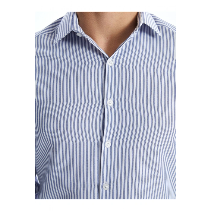 LCWAIKIKI Formal Slim Fit Uzun Kollu Çizgili Erkek Gömlek