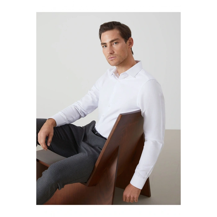 LCWAIKIKI Formal Slim Fit Uzun Kollu Oxford Erkek Gömlek