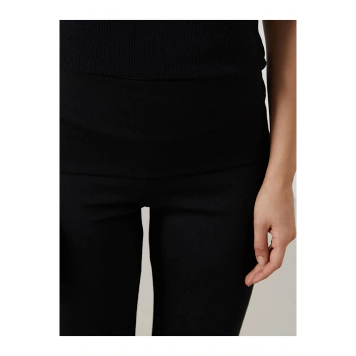 LCWAIKIKI Maternity Siyah Karın Panelli İspanyol Paça Hamile Tayt Pantolon