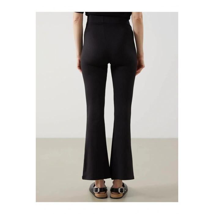 LCWAIKIKI Maternity Siyah Karın Panelli İspanyol Paça Hamile Tayt Pantolon