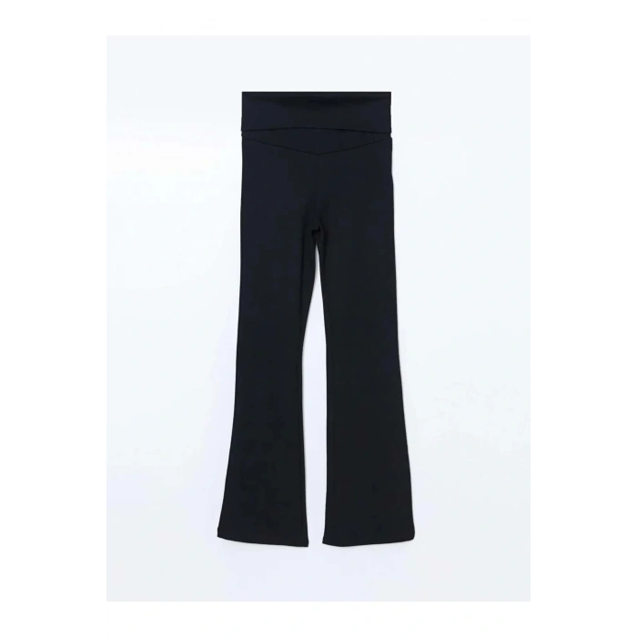 LCWAIKIKI Maternity Siyah Karın Panelli İspanyol Paça Hamile Tayt Pantolon