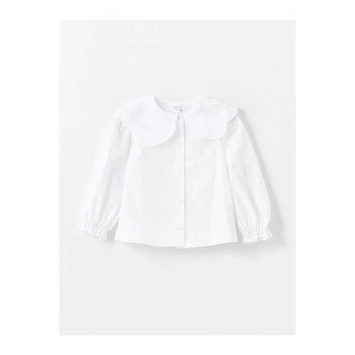 Lcwk Bebe Yaka Uzun Kollu Basic Kız Çocuk Gömlek