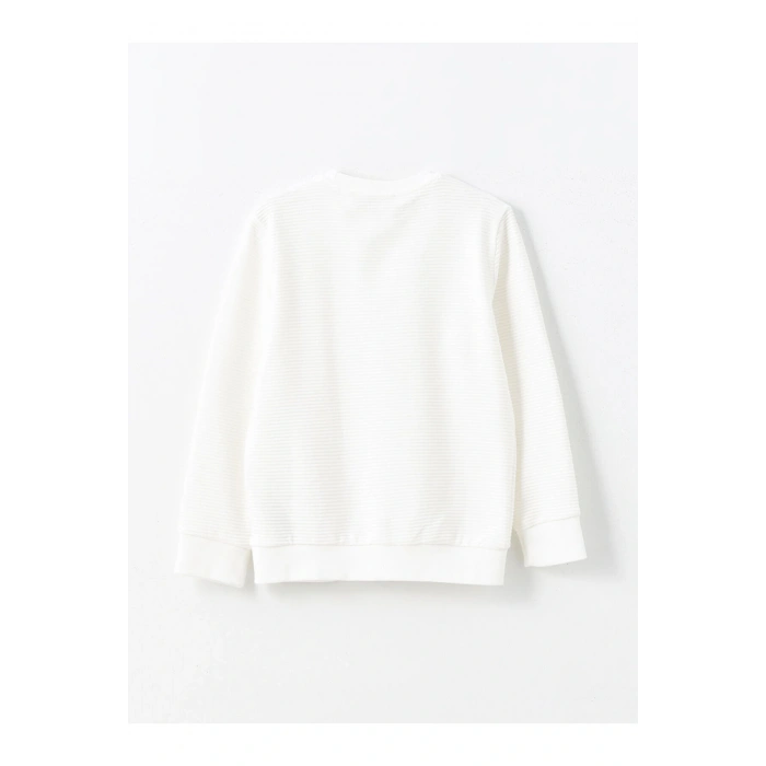 LCWK Bisiklet Yaka Dokulu Erkek Çocuk Sweatshirt