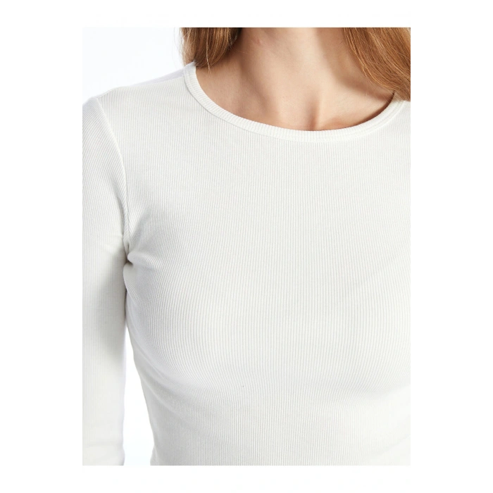 Lcwk Bisiklet Yaka Düz Uzun Kollu Kadın Body