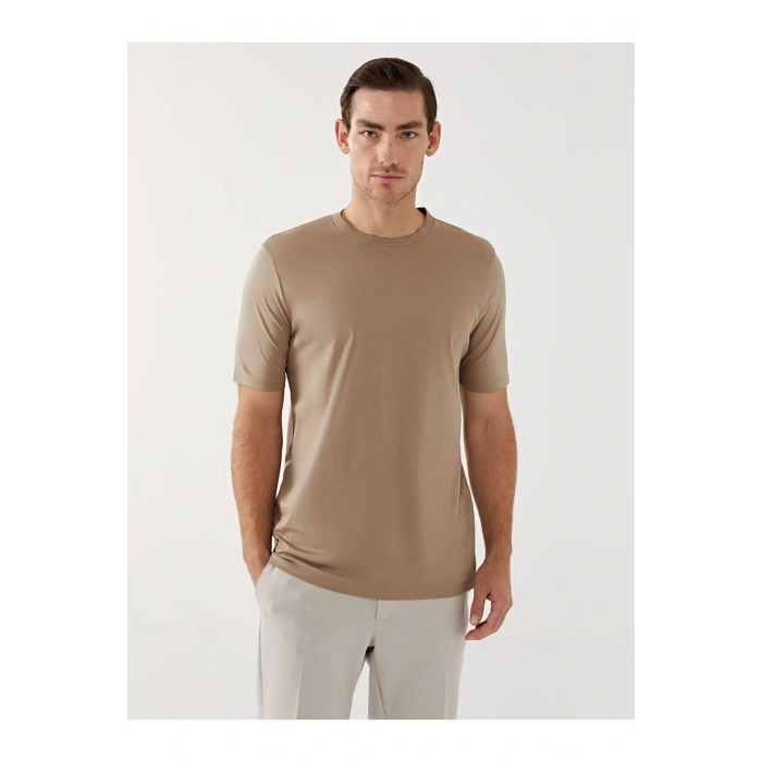 Lcwk Bisiklet Yaka Kısa Kollu Penye Erkek Tişört