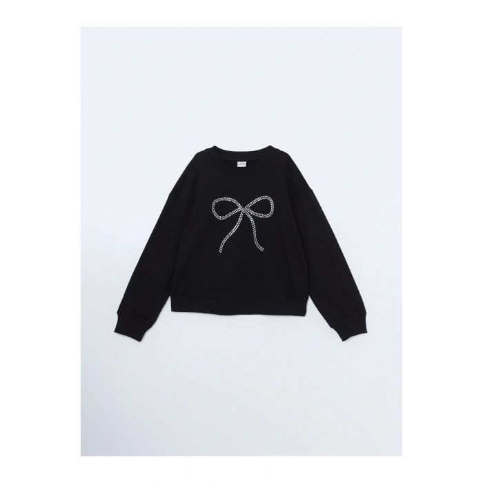 LCWK Bisiklet Yaka Kız Çocuk Sweatshirt