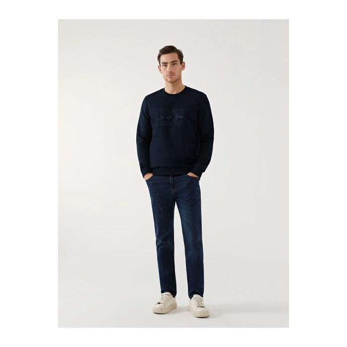 LCWK Bisiklet Yaka Uzun Kollu Erkek Sweatshirt