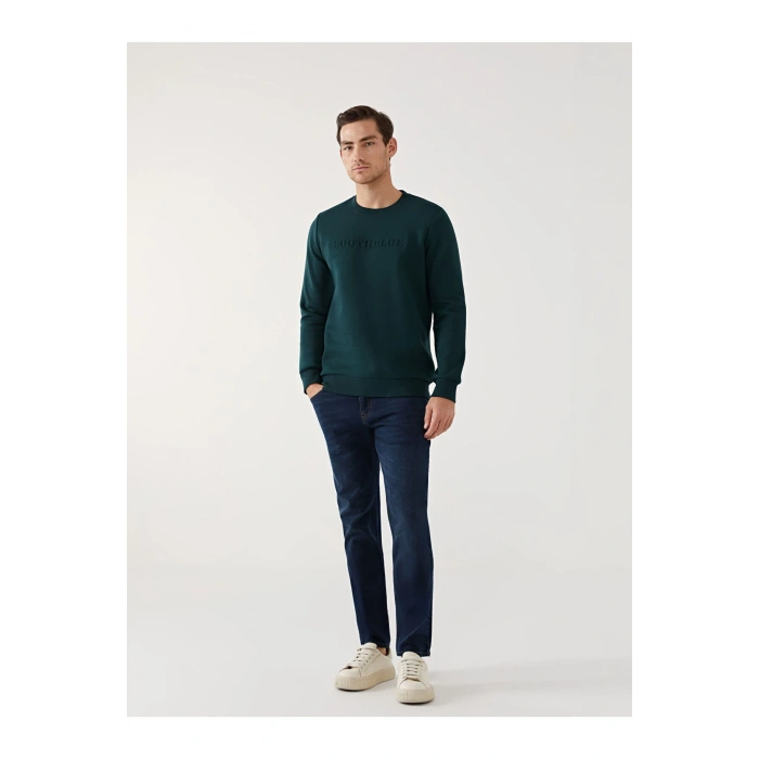 LCWK Bisiklet Yaka Uzun Kollu Erkek Sweatshirt