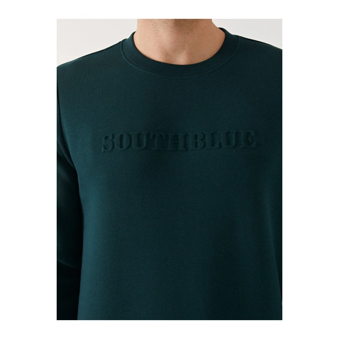 LCWK Bisiklet Yaka Uzun Kollu Erkek Sweatshirt