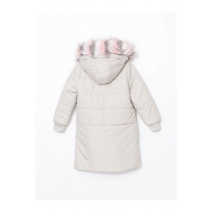 Lcwk Kapüşonlu Kız Çocuk Kaban