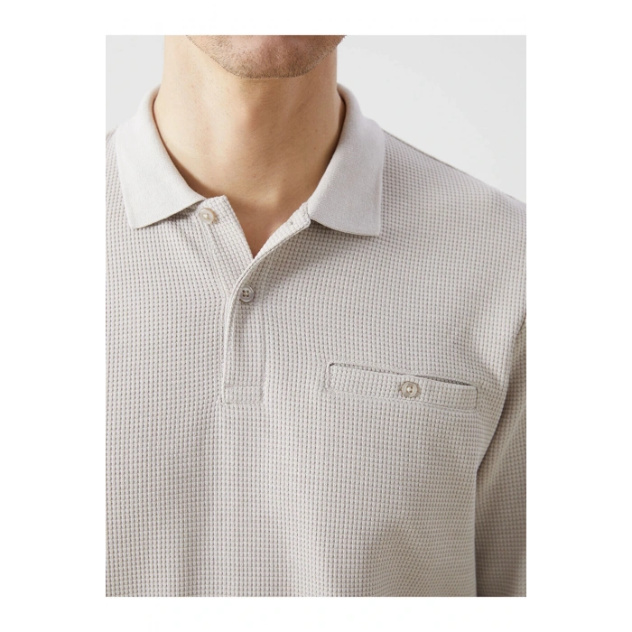 Lcwk Polo Yaka Uzun Kollu Erkek Sweatshirt