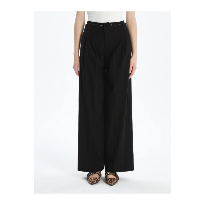 Loose Fit Pileli Kadın Pantolon