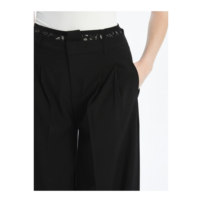 Loose Fit Pileli Kadın Pantolon