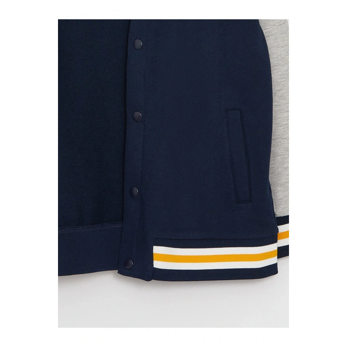 Lw - Baskılı Uzun Kollu Erkek Çocuk Kolej Ceket