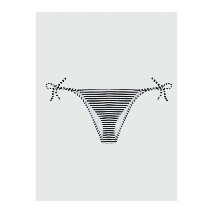 Mavi Brazilian Çizgili Kadın Bikini Altı