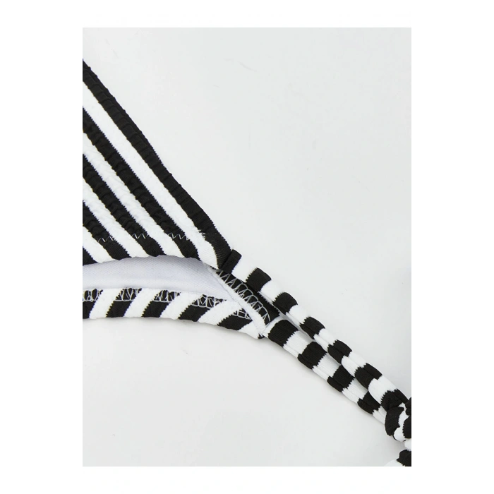 Mavi Brazilian Çizgili Kadın Bikini Altı