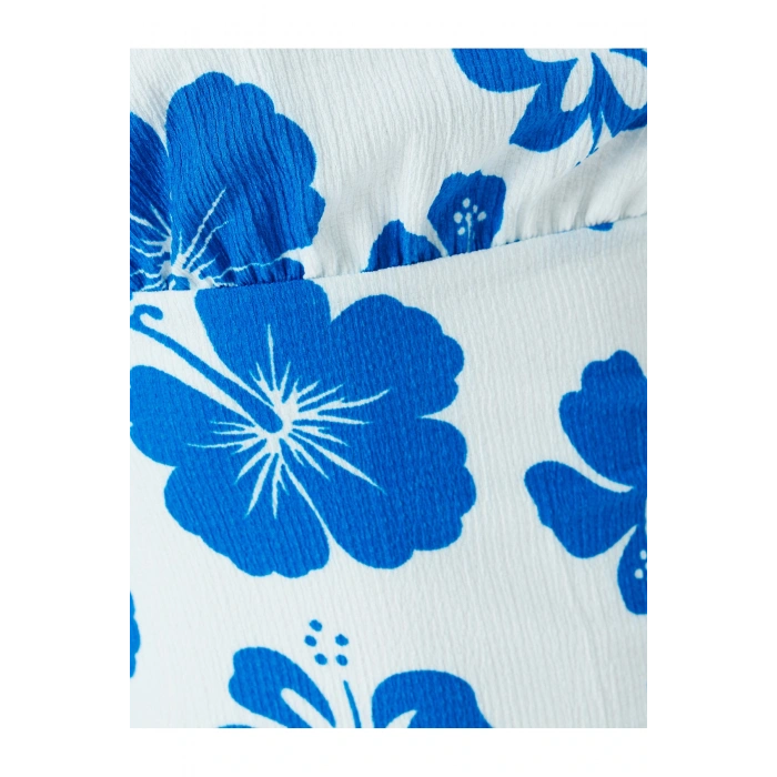 Mini Çiçekli Elbise Slim Fit İp Askılı Bürümcük