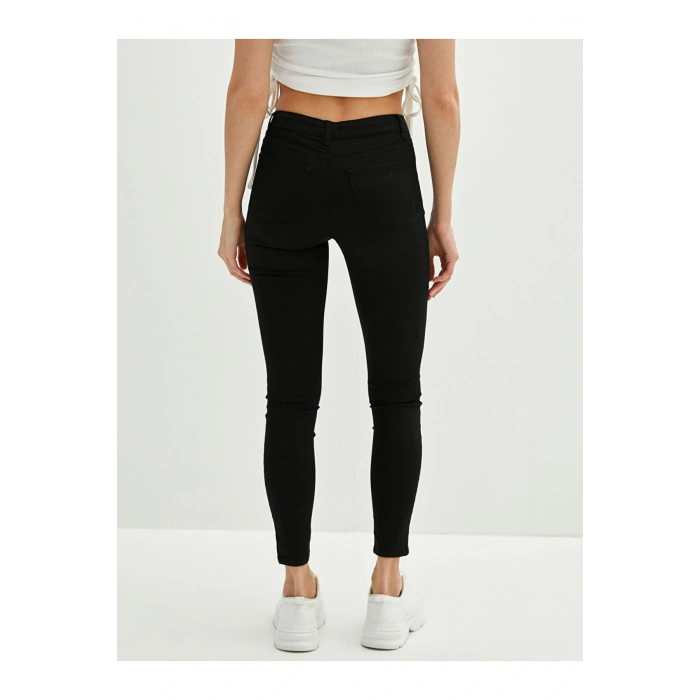 Normal Bel Süper Skinny Fit Kadın Rodeo Jean Pantolon