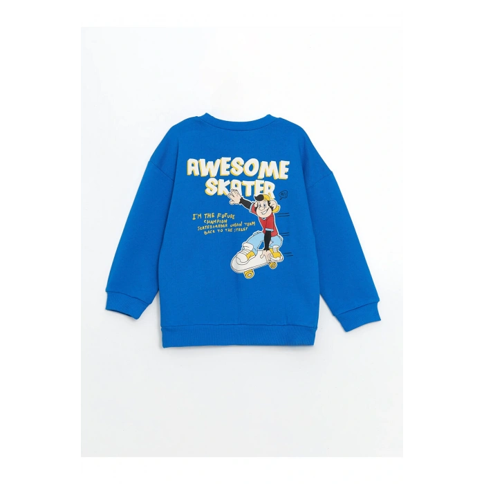 Nostaljik Maymun Baskılı Erkek Çocuk Sweatshirt