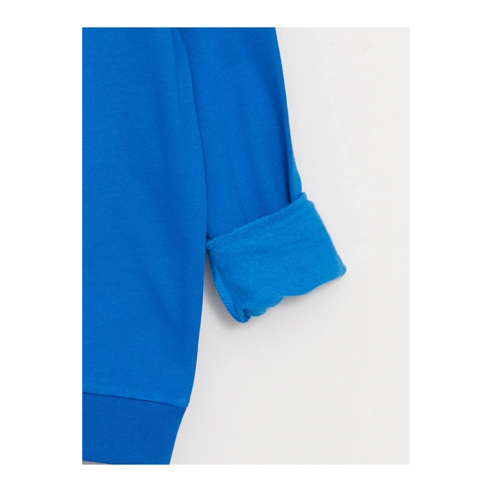 Nostaljik Maymun Baskılı Uzun Kollu Erkek Çocuk Hoodie