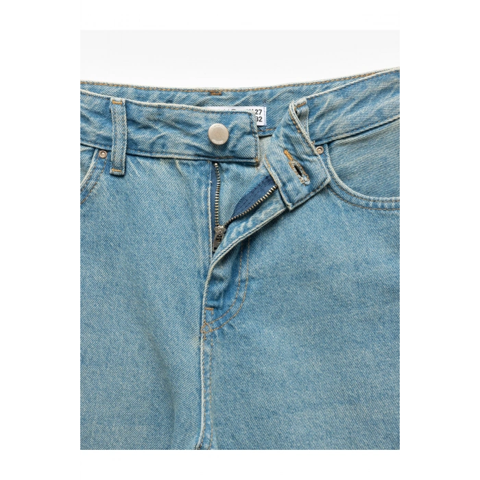 Pamuklu Bol Kesim Cepli Denim Pantolon - Loose Straight Fit Jean