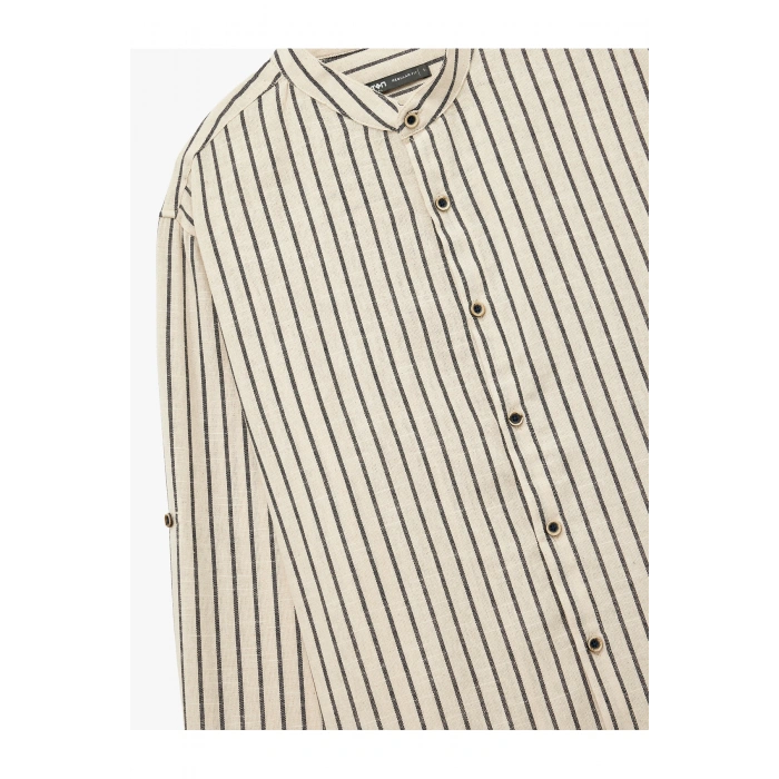 Pamuklu Regular Fit Uzun Kollu Hakim Yaka Gömlek