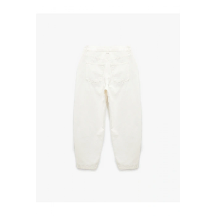 Pamuklu Yüksek Bel Rahat Kesim Balon Fit Pantolon