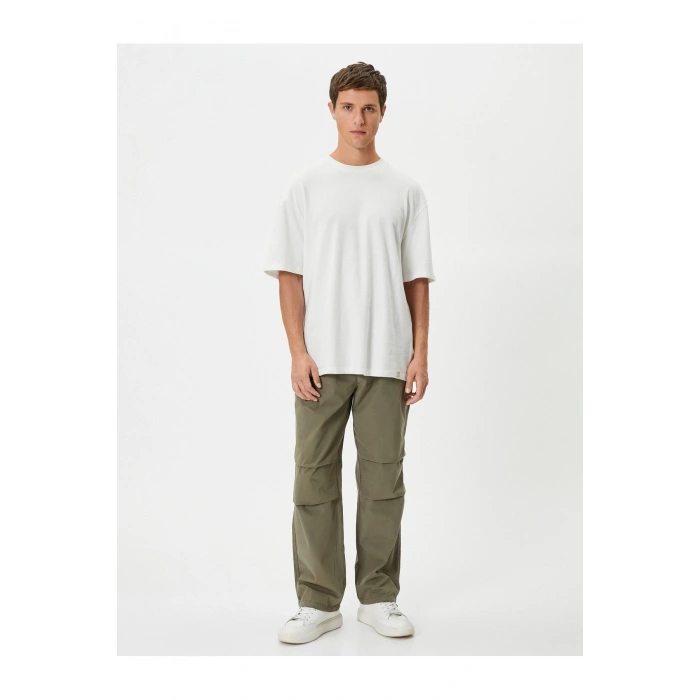 Paraşüt Bol Pantolon Oversize Beli Bağcıklı Cep Detaylı