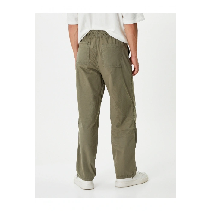 Paraşüt Bol Pantolon Oversize Beli Bağcıklı Cep Detaylı