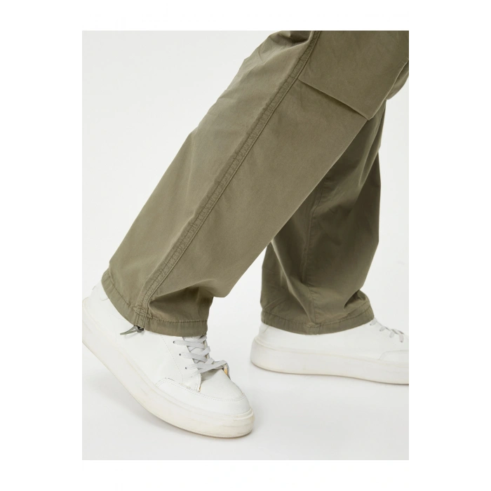 Paraşüt Bol Pantolon Oversize Beli Bağcıklı Cep Detaylı