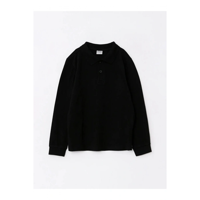 Polo Yaka Basic Uzun Kollu Erkek Çocuk Tişört