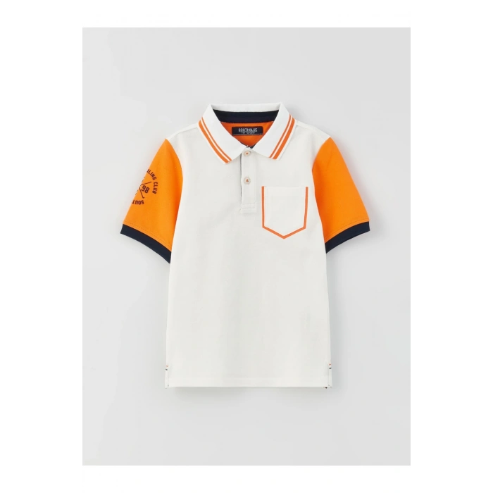 Polo Yaka Baskılı Kısa Kollu Erkek Çocuk Tişört