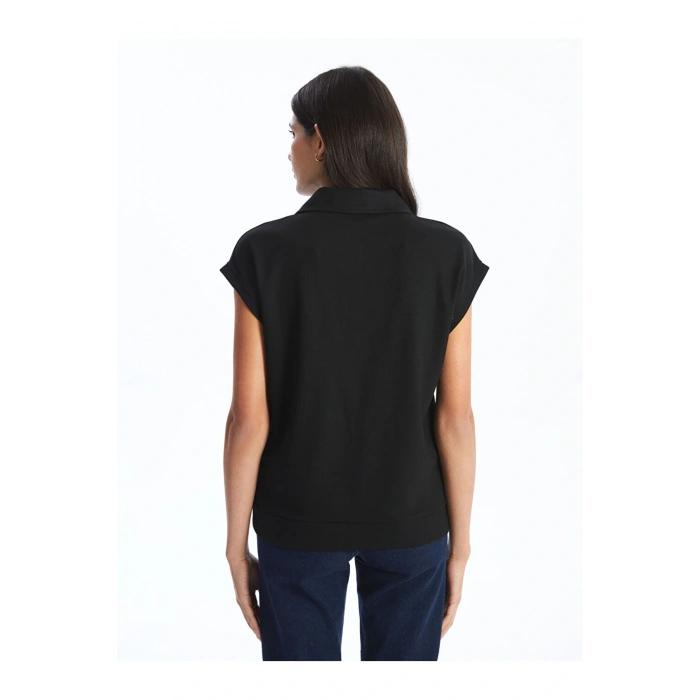 Polo Yaka Dokulu Kadın Tişört