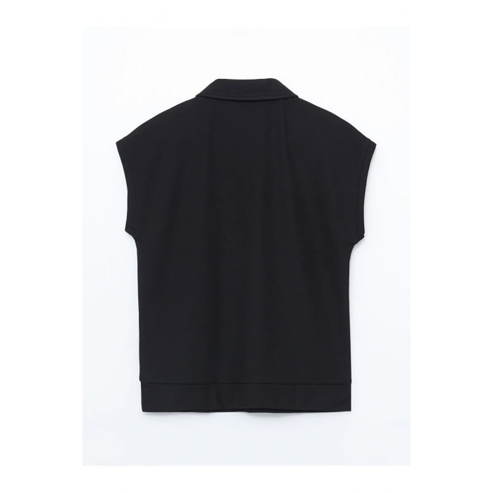 Polo Yaka Dokulu Kadın Tişört