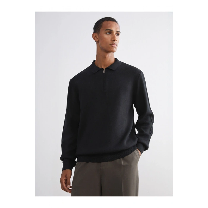 Polo Yaka Erkek Triko Kazak