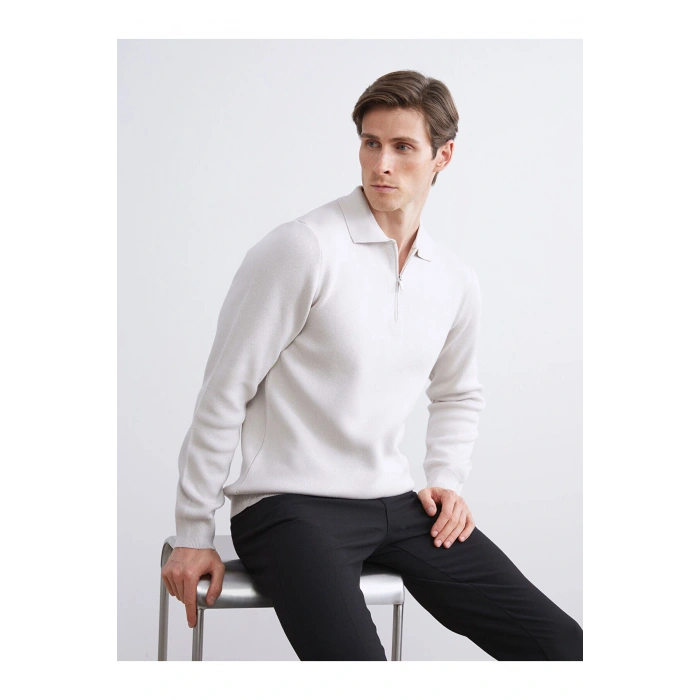 Polo Yaka Erkek Triko Kazak