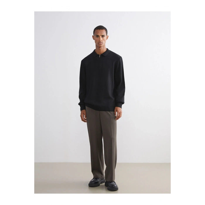 Polo Yaka Erkek Triko Kazak