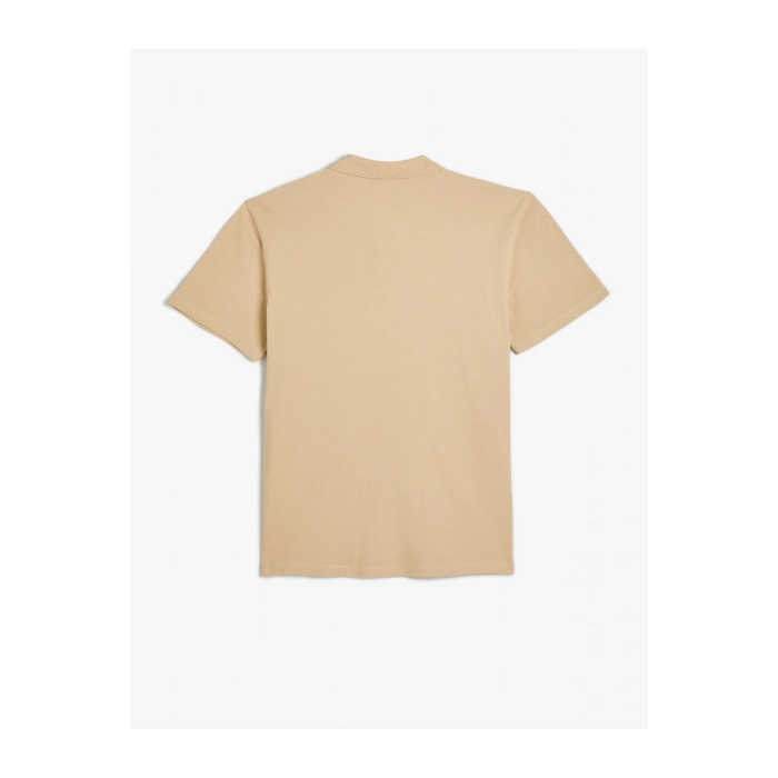 Polo Yaka Tişört Slim Fit Düğmeli Kısa Kollu