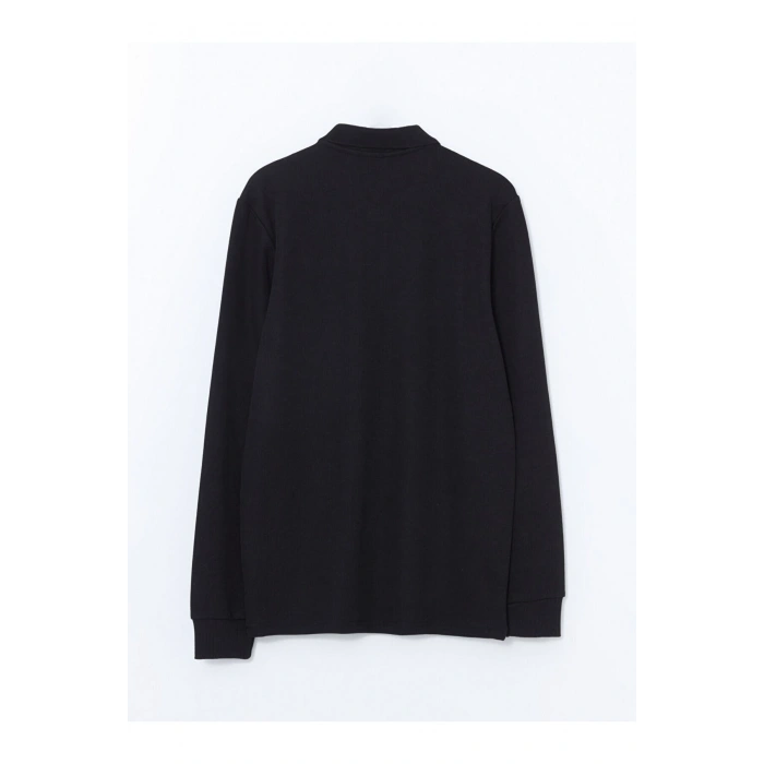 Polo Yaka Uzun Kollu Erkek Sweatshirt - W43693Z8