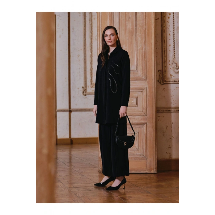 Pul İşlemeli Kadın Gömlek Tunik