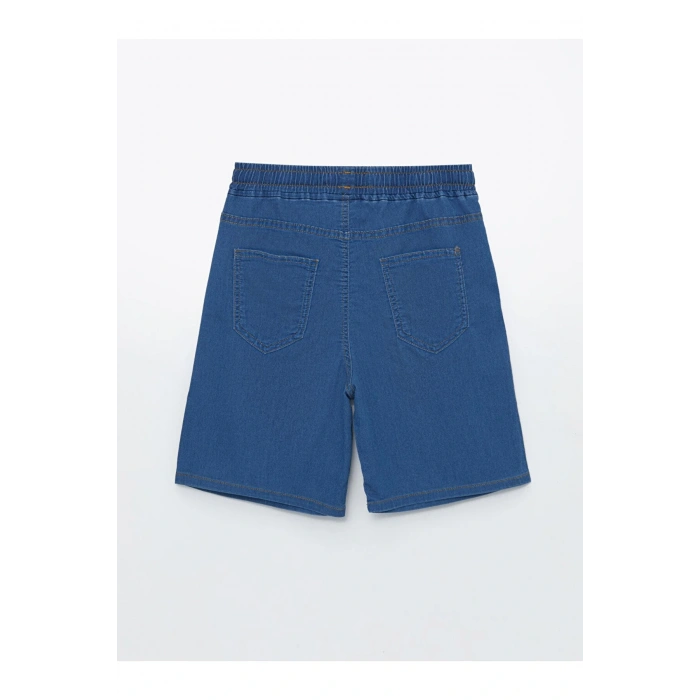 Rahat Kalıp Beli Lastikli Erkek Çocuk Jean Şort