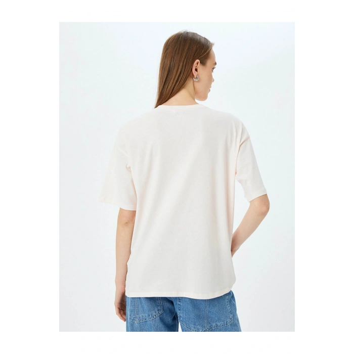 Rahat Kalıp Kısa Kollu Pembe Kadın T-Shirt 5SAL10091IK