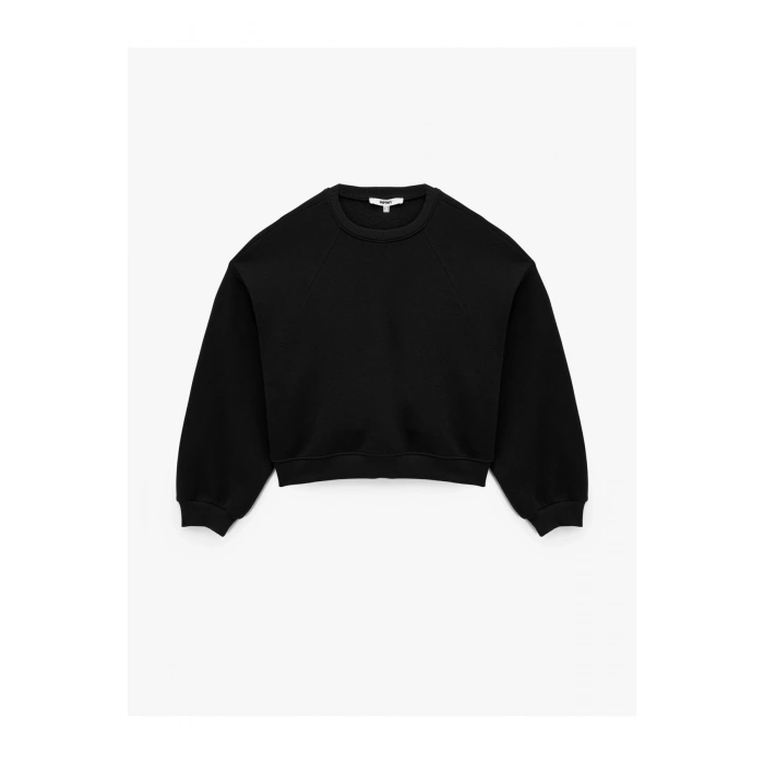 Regular Fit Üç İplik Uzun Kollu Bisiklet Yaka Basic Sweatshirt