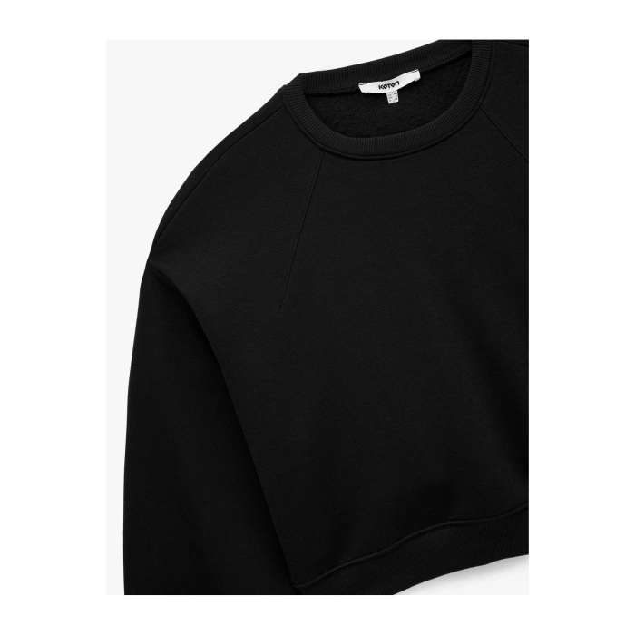 Regular Fit Üç İplik Uzun Kollu Bisiklet Yaka Basic Sweatshirt