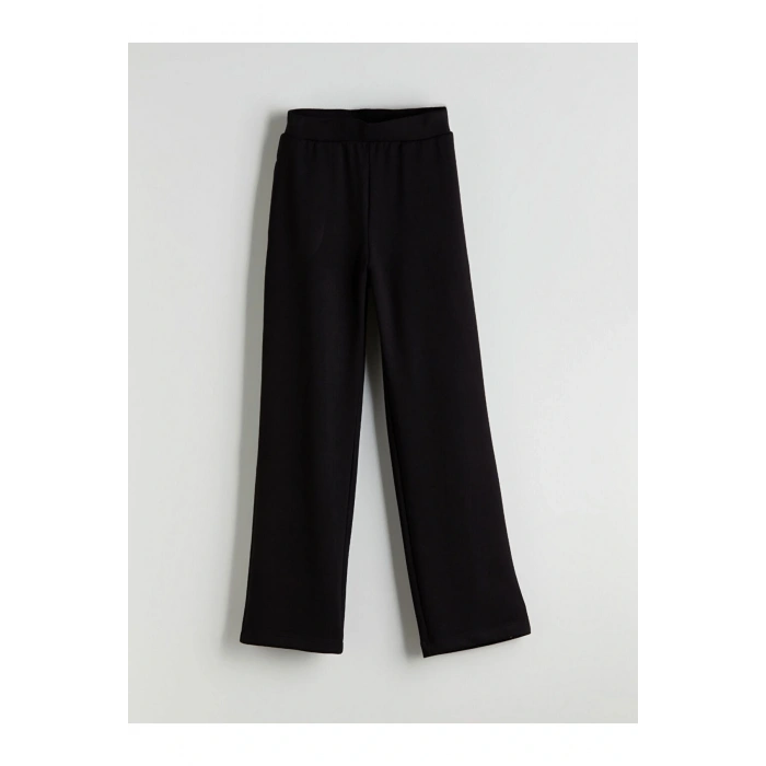 Siyah Beli Lastikli Kadın Eşofman Altı