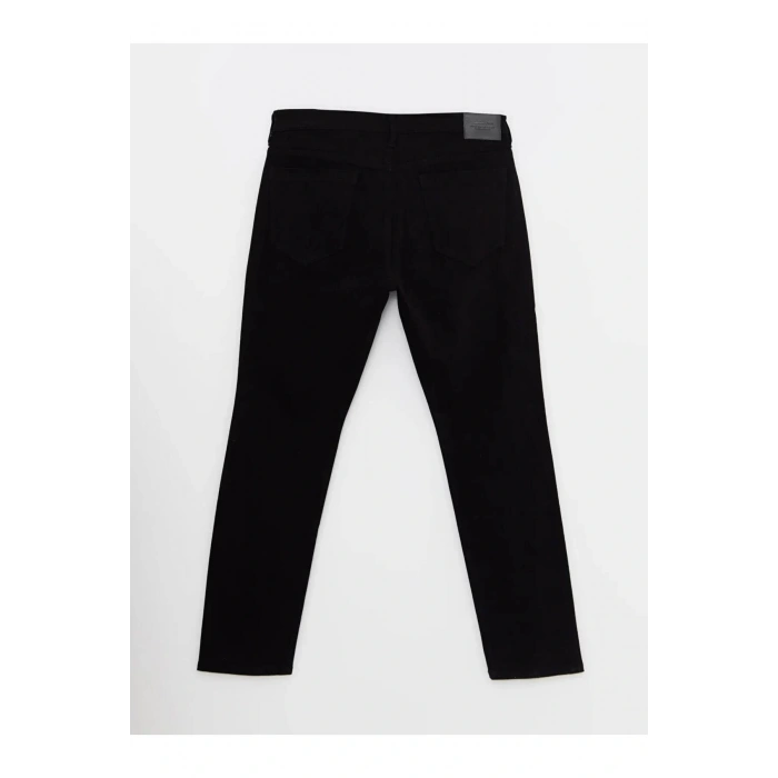 Siyah Dar Kalıp Gabardin Erkek Chino Pantolon