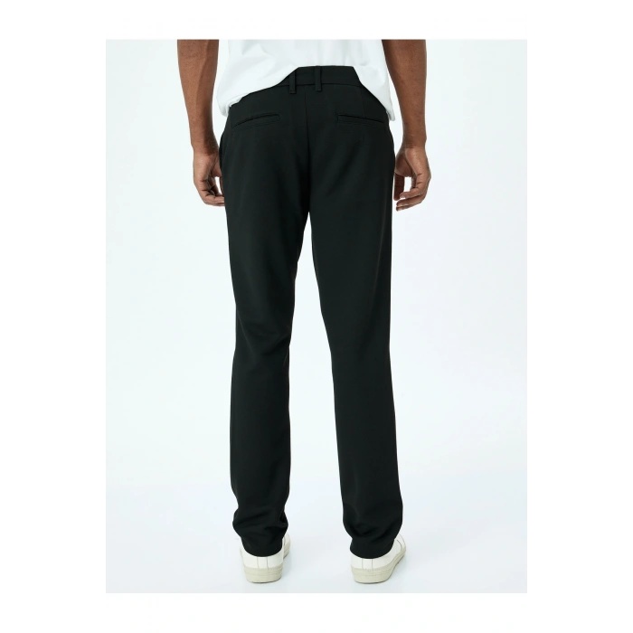 Slim Fit Normal Bel Viskon Karışımlı Chino Pantolon